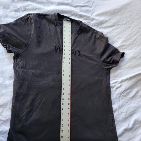 Versace Dark Tee with Embroidered Logo - Picture 5 of 5